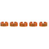 001‑100 Numbered Bird Leg Bands 8mm Poultry Identify Rings Accessory for Birds PigeonsCoffee