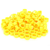 200Pcs 10mm Pigeons No Word Leg Ring Poultry Foot Clip Identification Ring Birds SuppliesYellow In Australia - Darrahopens