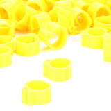200Pcs 10mm Pigeons No Word Leg Ring Poultry Foot Clip Identification Ring Birds SuppliesYellow
