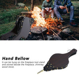 Manual Fireplace Bellows Wood Fire Blower Fireplace Tool for Outdoor Camping BBQ Picnic