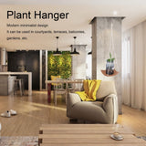 Plant Hanger PU Leather Square Base Cotton Rope Flower Pot Succulent Hanging Holder Garden DecorBrown 20cm