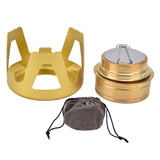 Camping Stove Windproof Vaporizable Portable Liquid Spirit Stove with Stand for Outdoor CampingYellow In Australia - Darrahopens