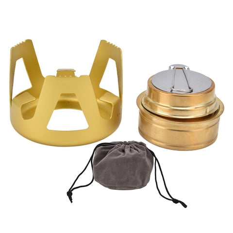 Camping Stove Windproof Vaporizable Portable Liquid Spirit Stove with Stand for Outdoor CampingYellow In Australia - Darrahopens