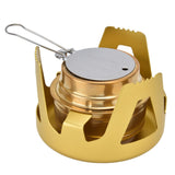 Camping Stove Windproof Vaporizable Portable Liquid Spirit Stove with Stand for Outdoor CampingYellow In Australia - Darrahopens