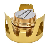 Camping Stove Windproof Vaporizable Portable Liquid Spirit Stove with Stand for Outdoor CampingYellow In Australia - Darrahopens