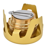 Camping Stove Windproof Vaporizable Portable Liquid Spirit Stove with Stand for Outdoor CampingYellow In Australia - Darrahopens