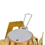 Camping Stove Windproof Vaporizable Portable Liquid Spirit Stove with Stand for Outdoor CampingYellow
