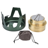 Camping Stove Windproof Vaporizable Portable Liquid Spirit Stove with Stand for Outdoor CampingGreen In Australia - Darrahopens