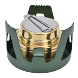 Camping Stove Windproof Vaporizable Portable Liquid Spirit Stove with Stand for Outdoor CampingGreen In Australia - Darrahopens