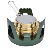 Camping Stove Windproof Vaporizable Portable Liquid Spirit Stove with Stand for Outdoor CampingGreen In Australia - Darrahopens