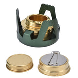 Camping Stove Windproof Vaporizable Portable Liquid Spirit Stove with Stand for Outdoor CampingGreen