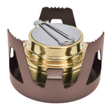 Camping Stove Windproof Vaporizable Portable Liquid Spirit Stove with Stand for Outdoor CampingBrown In Australia - Darrahopens