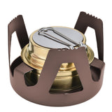 Camping Stove Windproof Vaporizable Portable Liquid Spirit Stove with Stand for Outdoor CampingBrown
