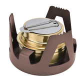Camping Stove Windproof Vaporizable Portable Liquid Spirit Stove with Stand for Outdoor CampingBrown