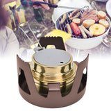 Camping Stove Windproof Vaporizable Portable Liquid Spirit Stove with Stand for Outdoor CampingBrown