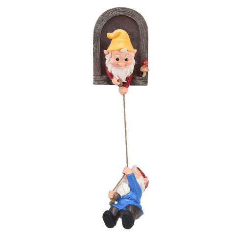 Garden Tree Gnome Statue Resin Colorfast Tree Climbing Elf Sculpture for Yard Outdoor In Australia - Darrahopens
