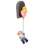 Garden Tree Gnome Statue Resin Colorfast Tree Climbing Elf Sculpture for Yard Outdoor