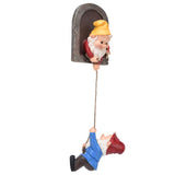 Garden Tree Gnome Statue Resin Colorfast Tree Climbing Elf Sculpture for Yard Outdoor