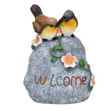 Double Sparrow Welcome Sculpture Cute Simulation Resin Ornament for Outdoor Home Garden Yard In Australia - Darrahopens