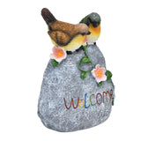 Double Sparrow Welcome Sculpture Cute Simulation Resin Ornament for Outdoor Home Garden Yard In Australia - Darrahopens