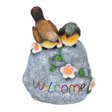 Double Sparrow Welcome Sculpture Cute Simulation Resin Ornament for Outdoor Home Garden Yard In Australia - Darrahopens