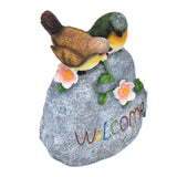 Double Sparrow Welcome Sculpture Cute Simulation Resin Ornament for Outdoor Home Garden Yard In Australia - Darrahopens