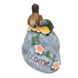 Double Sparrow Welcome Sculpture Cute Simulation Resin Ornament for Outdoor Home Garden Yard In Australia - Darrahopens