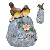 Double Sparrow Welcome Sculpture Cute Simulation Resin Ornament for Outdoor Home Garden Yard In Australia - Darrahopens