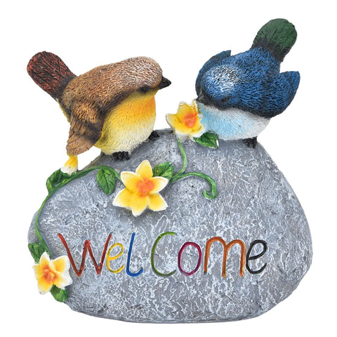 Bird Garden Decor Resin Animal Garden Figurines Welcome Sign Sculptures Statues for Yard Patio Lawn In Australia - Darrahopens