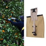 Outdoor Foraging Bag Oxford Cloth Fruit Picking Bag Waist Hanging Tool Pouch Garden Vegetable Storage Pouch Khaki