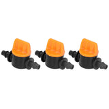 100Pcs 4/7 Barb Valve Irrigation Mini Pipe Water Valve Through Type Valve Misting Tube Valve for Garden Seeding Cultivation Irrigation