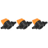 100Pcs 4/7 Barb Valve Irrigation Mini Pipe Water Valve Through Type Valve Misting Tube Valve for Garden Seeding Cultivation Irrigation
