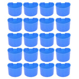 20Pcs Bird Food Bowl Plastic Parrot Water Feeding Cup Birdcage Feeder Trough Set Kit Blue 11x6cm / 4.33x2.36in In Australia - Darrahopens