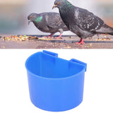 20Pcs Bird Food Bowl Plastic Parrot Water Feeding Cup Birdcage Feeder Trough Set Kit Blue 11x6cm / 4.33x2.36in