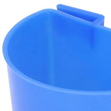 20Pcs Bird Food Bowl Plastic Parrot Water Feeding Cup Birdcage Feeder Trough Set Kit Blue 11x6cm / 4.33x2.36in