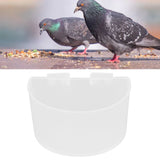 20Pcs Bird Food Bowl Plastic Parrot Water Feeding Cup Birdcage Feeder Trough Set Kit White 9s6cm / 3.54x2.36in