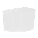 20Pcs Bird Food Bowl Plastic Parrot Water Feeding Cup Birdcage Feeder Trough Set Kit White 11x6cm / 4.33x2.36in