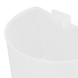 20Pcs Bird Food Bowl Plastic Parrot Water Feeding Cup Birdcage Feeder Trough Set Kit White 11x6cm / 4.33x2.36in