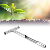 T Style Handle Soil Test Kits Stainless Steel Material Soil Sampler Kit with 2 Reusable Sampler Bags for Agriculture Forestry