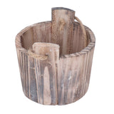 Barrel Planter Round Vintage Rustic Style Wall Hanging Wooden Garden Flower Pot for Garden Patio Office Home In Australia - Darrahopens