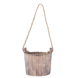 Barrel Planter Round Vintage Rustic Style Wall Hanging Wooden Garden Flower Pot for Garden Patio Office Home In Australia - Darrahopens