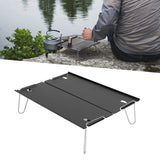 Folding Camping Table Outdoor Portable Aluminum Alloy Ultra Light Mini Folding Table Multifunction Camping Table Black