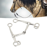 Horse Breaking Bit Stainless Steel 125mm Jointed Mouth Bit Equipment with Turn Cheek for Training In Australia - Darrahopens