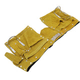 Leather Tool Belt Multiple Pockets Quick Release Buckle Wearproof Portable Leather Tool Belt Apron for Woodworking