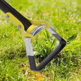 Garden Hula Hoe Adjustable Long Handle Loop Stirrup Hoe Stainless Steel Action Hoe for Gardening Weeding 3 Section