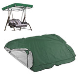 Outdoor Swing Canopy Silver Coated Oxford Cloth Waterproof Swing Chair Top Cover for Garden Sun Shade Accessory Dark Green