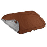Outdoor Swing Canopy Silver Coated Oxford Cloth Waterproof Swing Chair Top Cover for Garden Sun Shade Accessory Brown