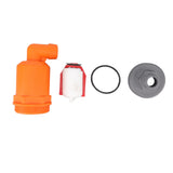 Orange Automatic Air Vent Valve High Hardness Great Flowing Rate PP Exhaust Vent Valve Top G1/2 Bottom G1 Compound Type 6632B PP In Australia - Darrahopens