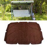 Swing Canopy 600D Silver Coated Oxford Cloth Waterproof Swing Top Cover for Outdoor Brown