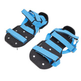Lawn Aerator Shoes Garden Scarifier Shoes Soil Aeration Spike Shoes for Patio Yard Grassland Blue